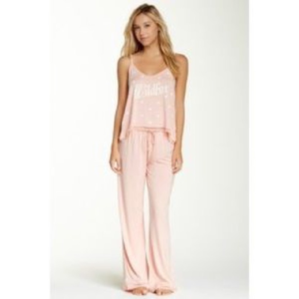 Wildfox Pink Polkadot Pajama Set